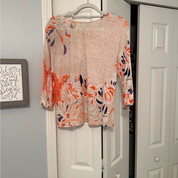 Chicos Orange Blouse - Picture 2 of 14